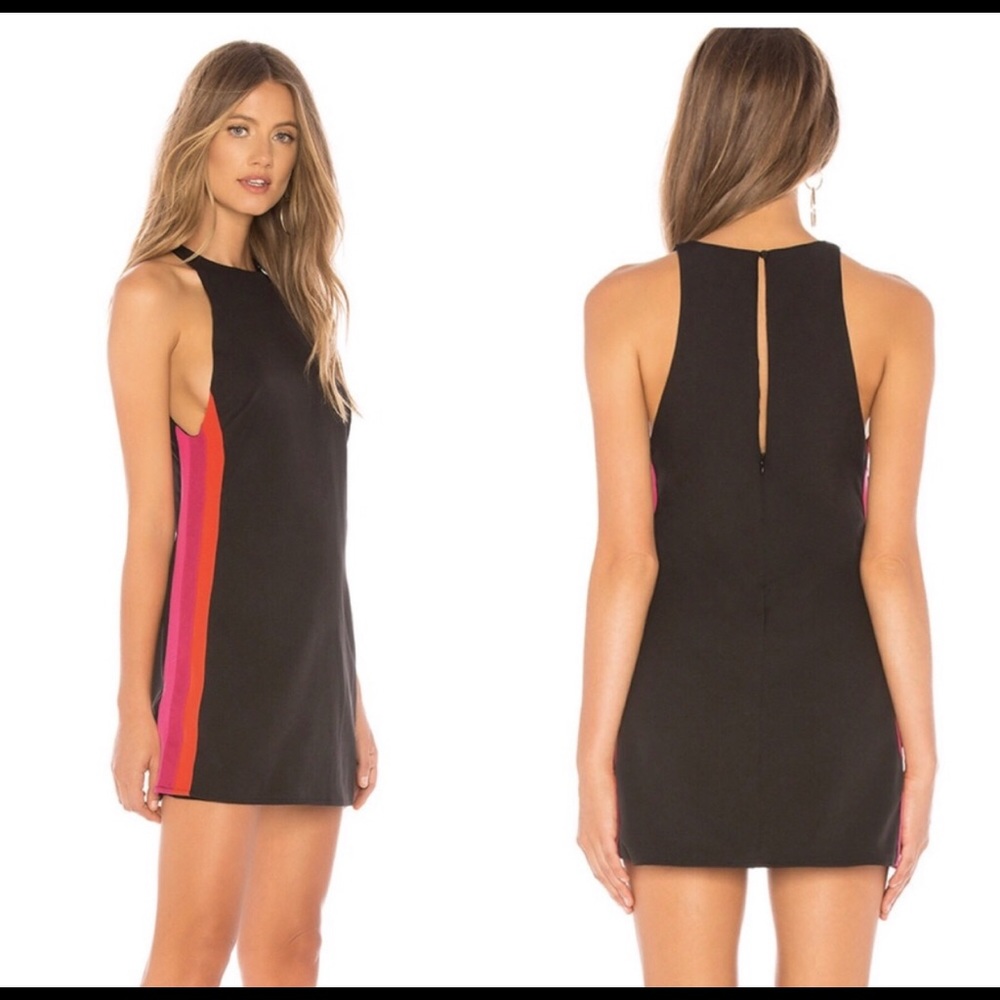 Lovers + Friends Black Frey Mini Dress Size L